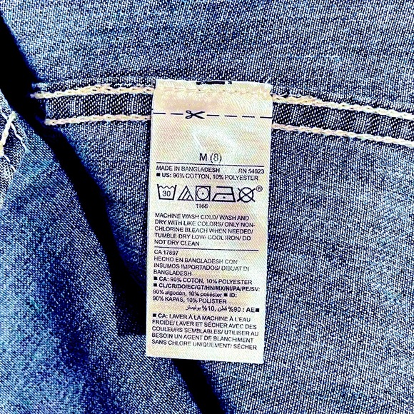 NWT Girls’ Shirt Dress | Chambray Denim | Matching Belt | Old Navy - Picture 8 of 8